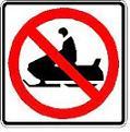 No Snowmobile Crossing Sign - AR-236