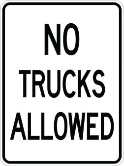 No Trucks Allowed - AR-705