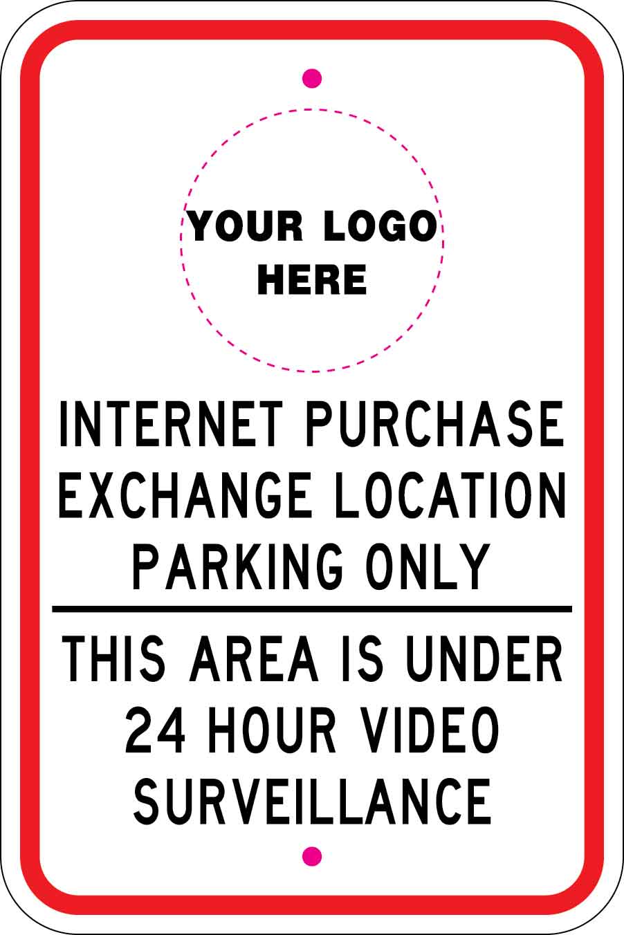Internet Purchase Exchange Location Parking Sign - AR-732