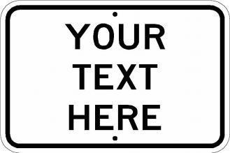 Custom Reflective Aluminum Horizontal Signs - CS-HR