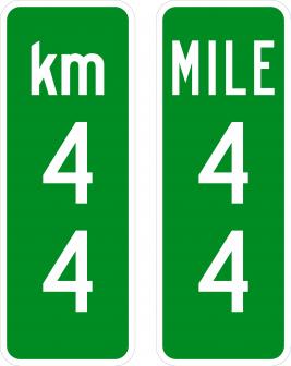 Milepost Sign 2 Digits - D10-2