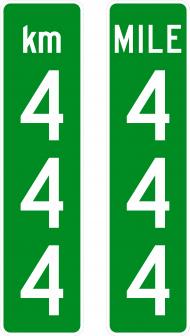 Milepost Sign 3 Digits - D10-3