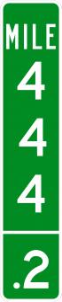 Intermediate Milepost Sign 3 Digits - D10-3a