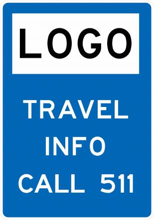 Travel Info Call 511 Sign  - D12-5