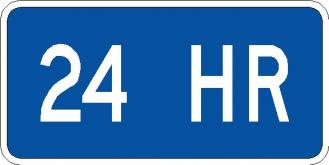 24-Hour (Plaque) Sign - D9-20aP