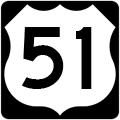 US Numbered Route Sign  - M1-4