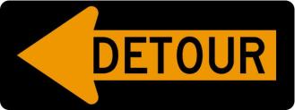Detour Arrow Left Signs - M4-10L