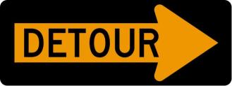 Detour Arrow Right Signs - M4-10R