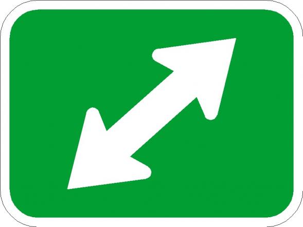 Double Diagonal Bike Signs  - M7-3