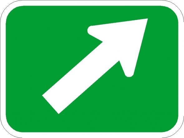 Diagonal Auxiliary Bike Sign  - M7-4