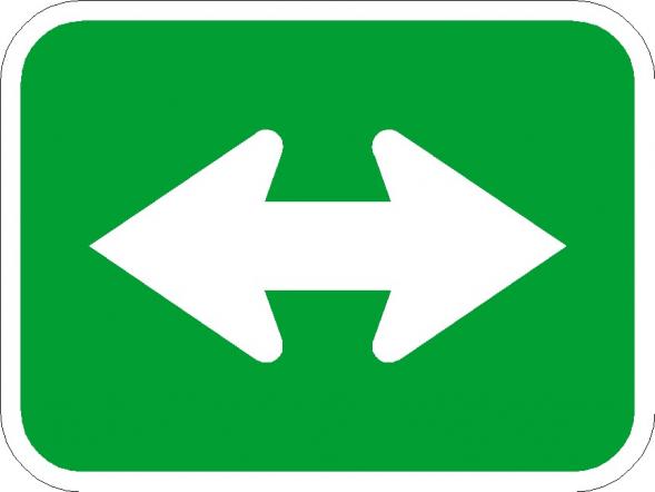 Double Arrow Bike Signs - M7-5