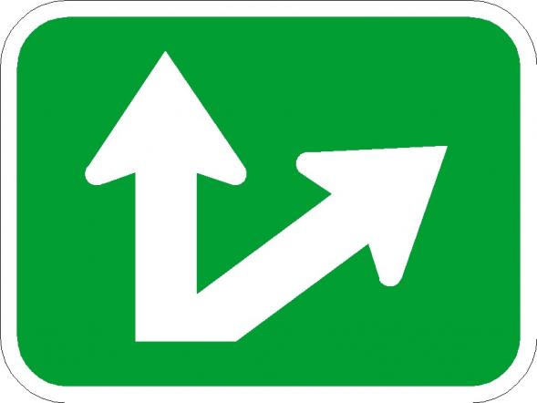Diagonal/Straight Bike Signs  - M7-7