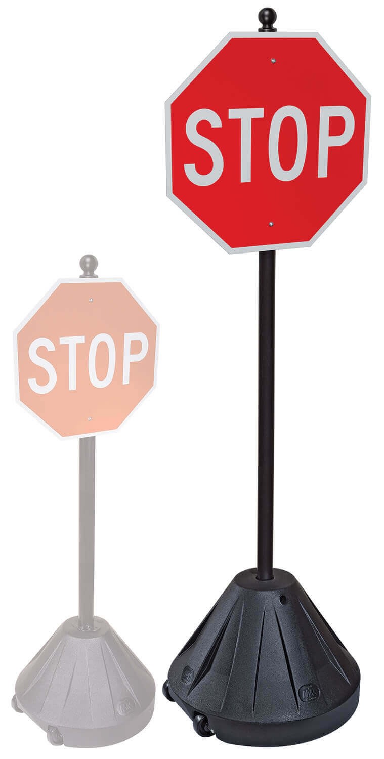 Portable Pole 2 - Rolling Sidewalk Sign Holder - PP2