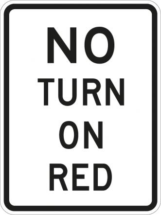 No Turn On Red Sign - R10-11a
