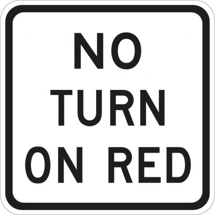 No Turn On Red Sign - R10-11b