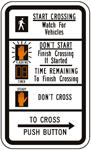 To Cross Push Button (With Countdown) Sign - R10-3e