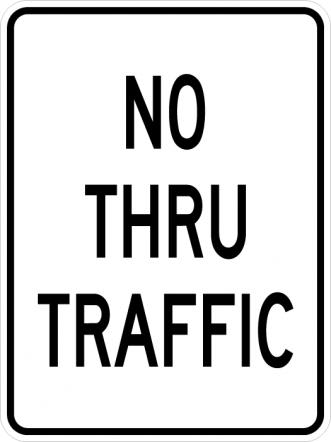 No Thru Traffic - R10-9