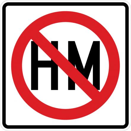 Hazardous Materials Prohibited Sign - R14-3