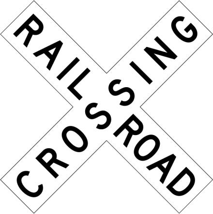 Railroad Crossing Crossbuck Sign - R15-1