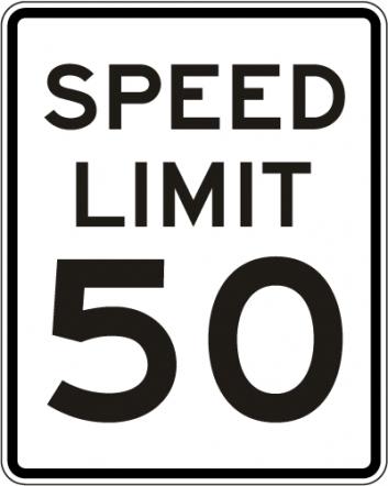 Speed Limit Sign - R2-1