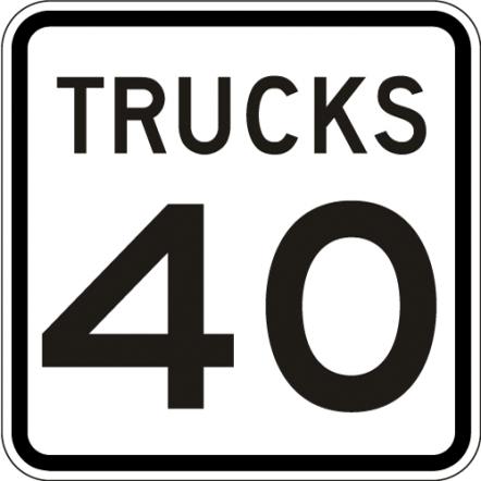 Truck Speed Limit Sign - R2-2