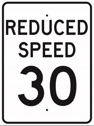 Reduced Speed 30 Sign - R2-5b
