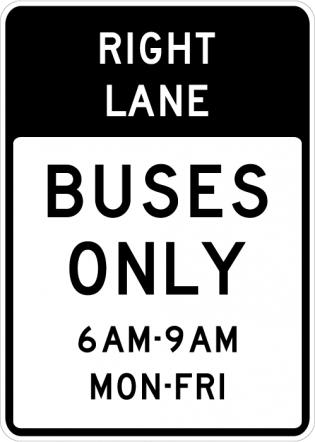 HOV Lane Assignment Sign - R3-11b