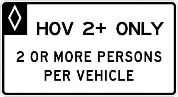 HOV Definition Sign - R3-13