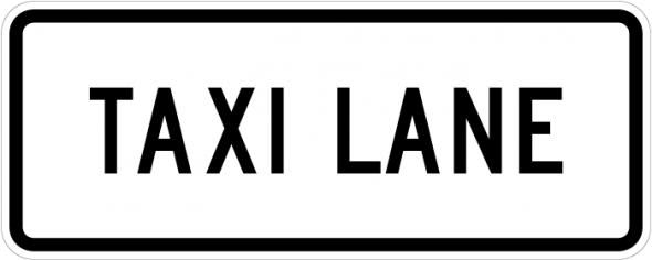 HOV Taxi Lane Sign - R3-5d