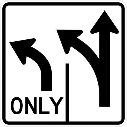 Advance Intersection Lane Control Sign - R3-8