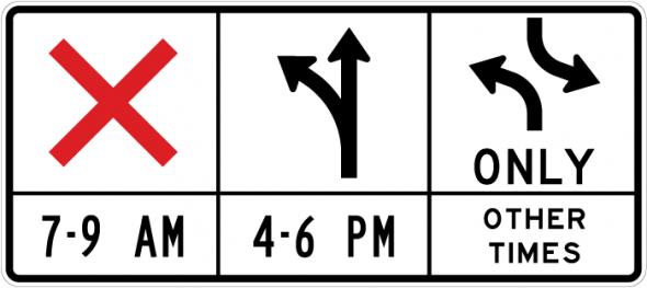 Reversible Lane Control Sign - R3-9d
