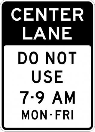 Reversible Lane Control Sign - R3-9f