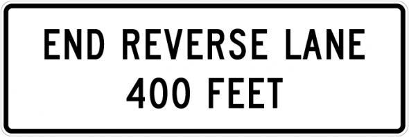 End Reverse Lane Sign - R3-9g
