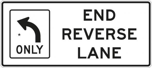 End Reverse Lane Sign - R3-9i