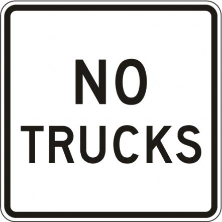 No Trucks Sign - R5-2a