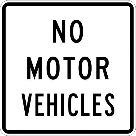 No Motor Vehicles - R5-3
