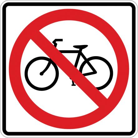 No Bicycles Symbol Sign - R5-6