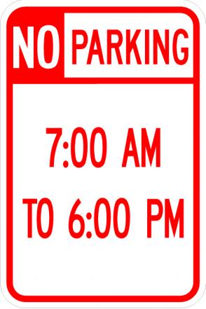 No Parking (time limit) Sign  - R7-101