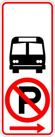 No Parking Bus Stop Symbol Sign - R7-107a