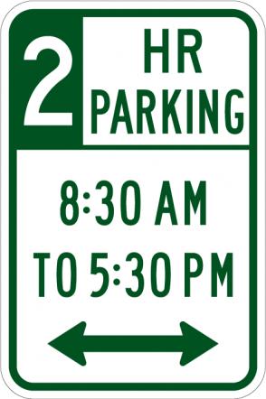 2 Hour Parking Sign - R7-108