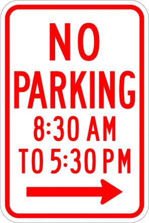 No Parking (time limit) Sign - R7-2