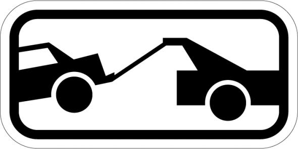 Tow Away Zone Symbol Sign - R7-201a