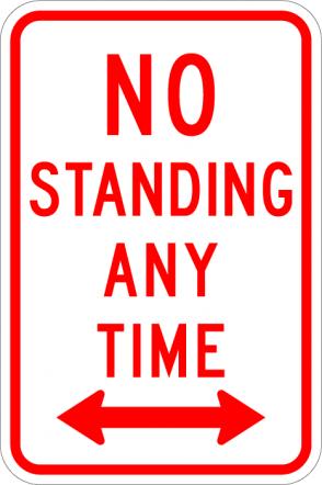 No Standing Any Time Sign - R7-4