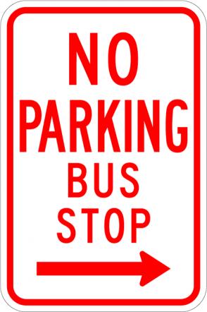 No Parking Bus Stop Sign - R7-7
