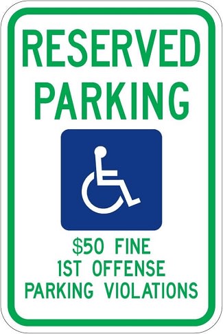 Alabama Handicap Parking Sign  - R7-8al