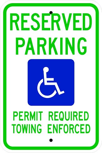Arkansas Handicap Parking Sign - R7-8ar