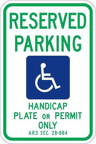 Arizona Handicap Parking Sign - R7-8az