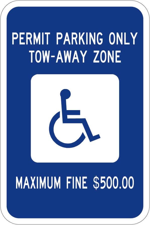 Georgia Handicap Parking Sign  - R7-8ga