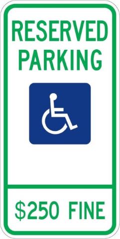 Illinois Handicap Parking Sign  - R7-8i101
