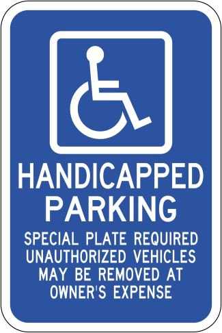 Massachusetts Handicap Parking Sign - R7-8ma